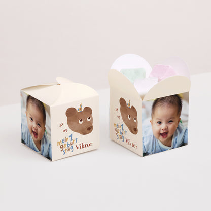 Mitgebsel-Box Kindergeburtstag Schmetterlingsöffnung Geburtstag Bär foto N° 2