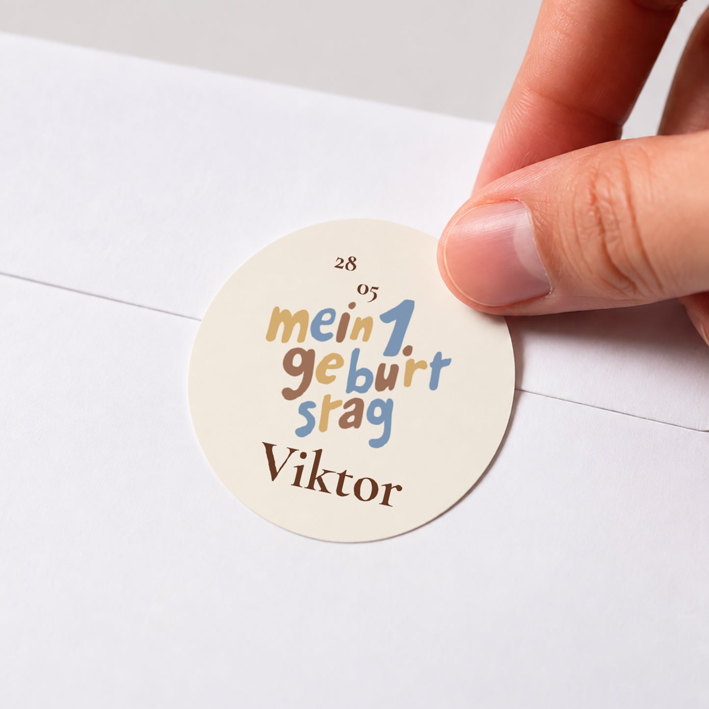 Sticker Kindergeburtstag Rund Geburtstag Bär foto N° 1