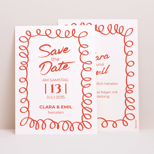 Save the date Karte Hochzeit Porträt La Dolce Vita foto