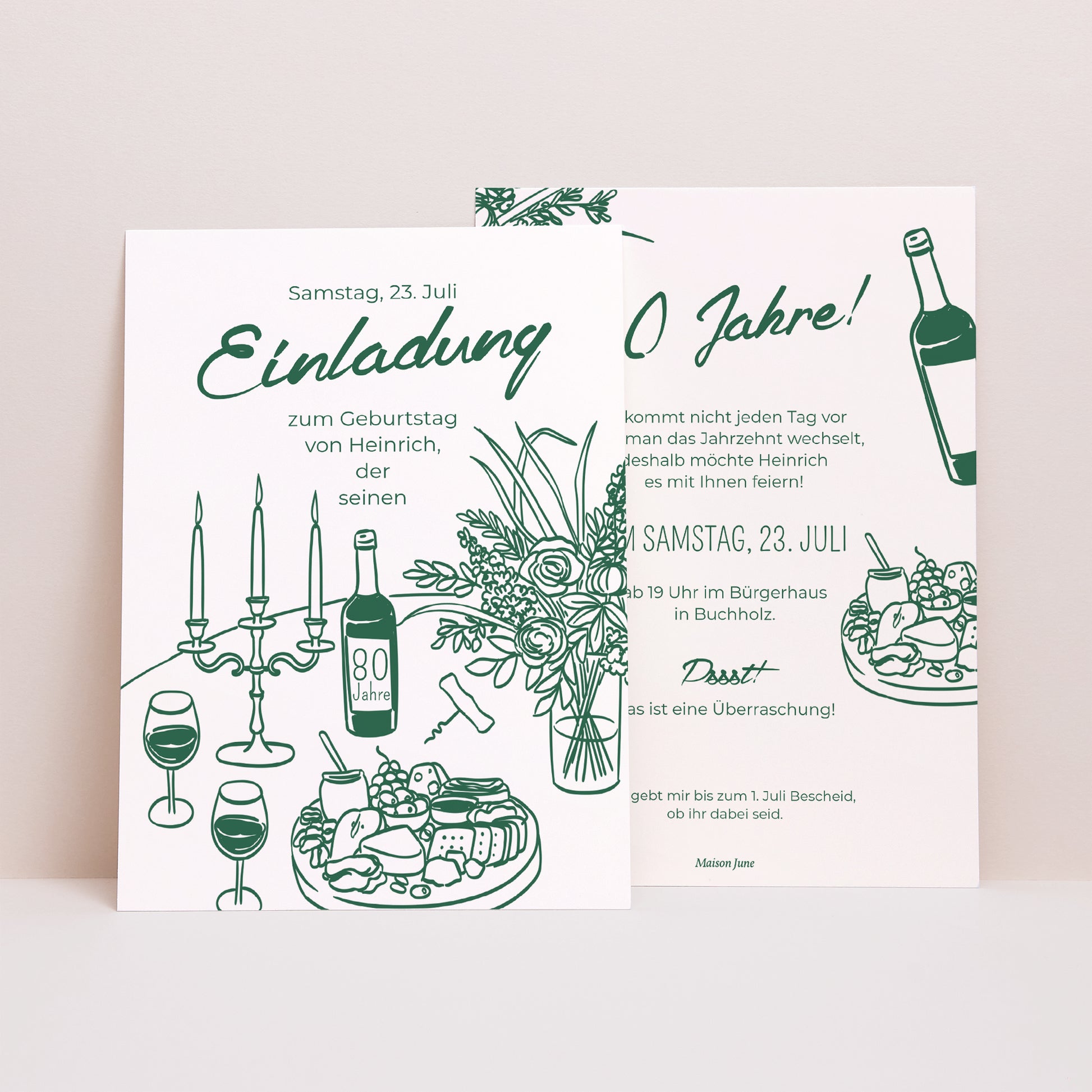 Einladungskarte Geburtstag Apéro-Dinner foto N° 1