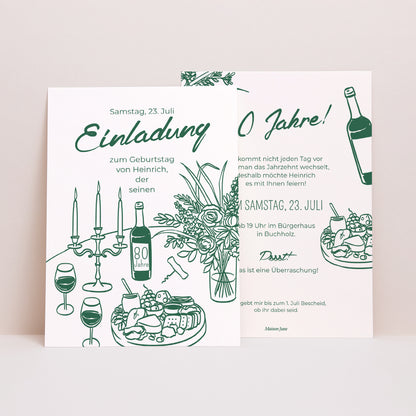 Einladungskarte Geburtstag Apéro-Dinner foto N° 1