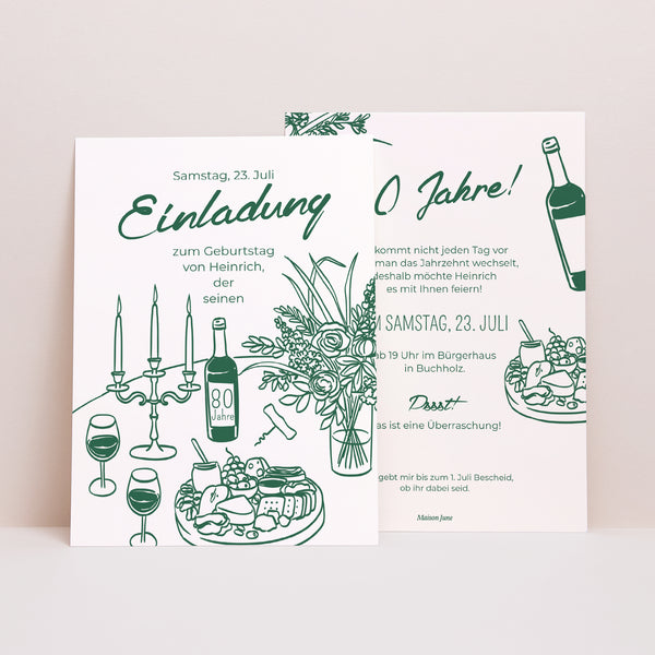 Einladungskarte Geburtstag Apéro-Dinner foto