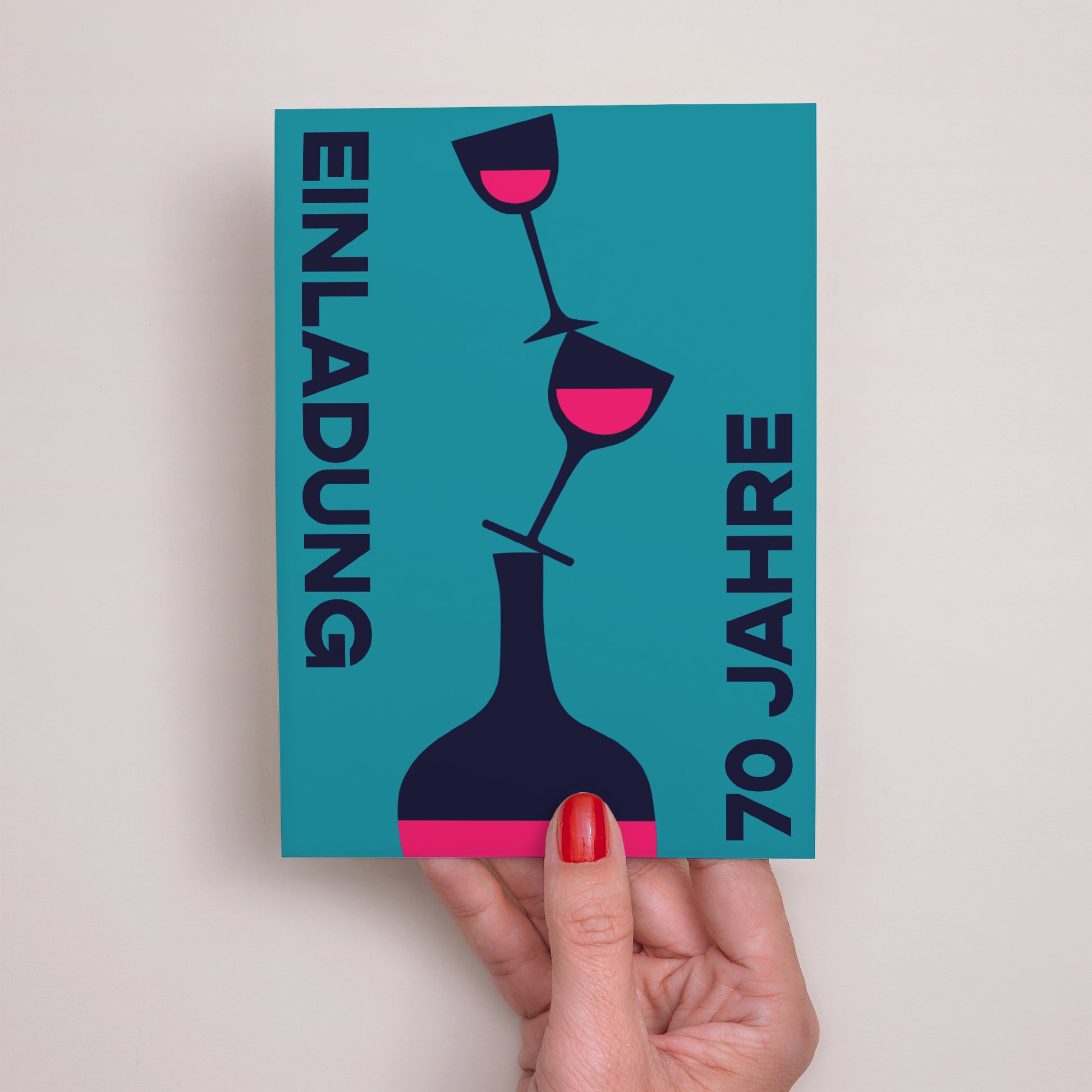 Einladungskarte Geburtstag Auf dein Wohl! foto N° 2