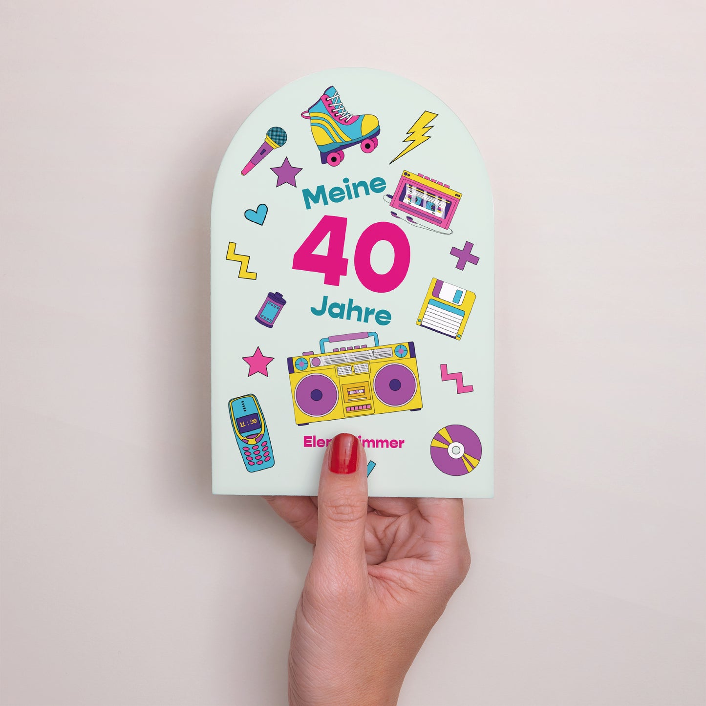 Einladungskarte Geburtstag Arche Retro 90 foto N° 2
