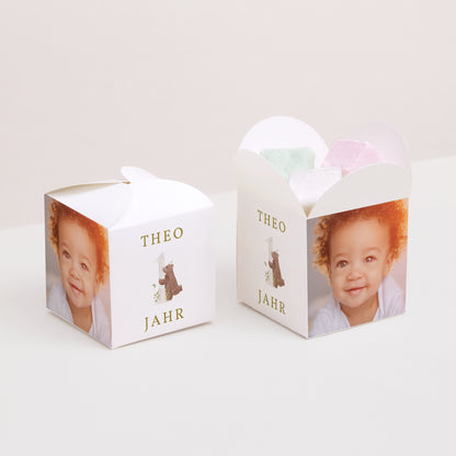 Mitgebsel-Box Kindergeburtstag Schmetterlingsöffnung 1 Jahr genau foto N° 2