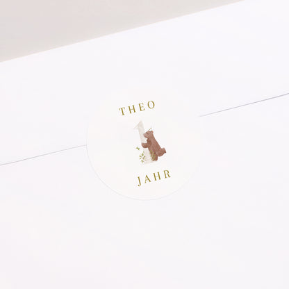 Sticker Kindergeburtstag Rund 1 Jahr genau foto N° 2