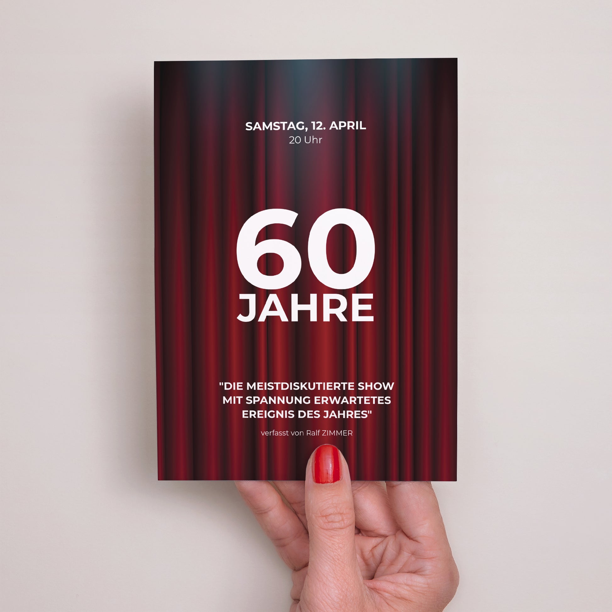 Einladungskarte Geburtstag Show must go on foto N° 2