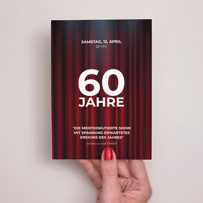 Einladungskarte Geburtstag Show must go on foto N° 2