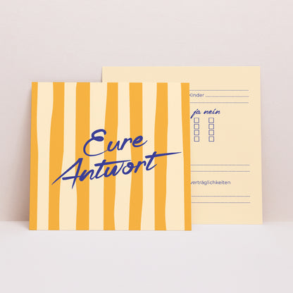 Antwortkarte Hochzeit Quadrat Wie ein Sommergefühl foto N° 1