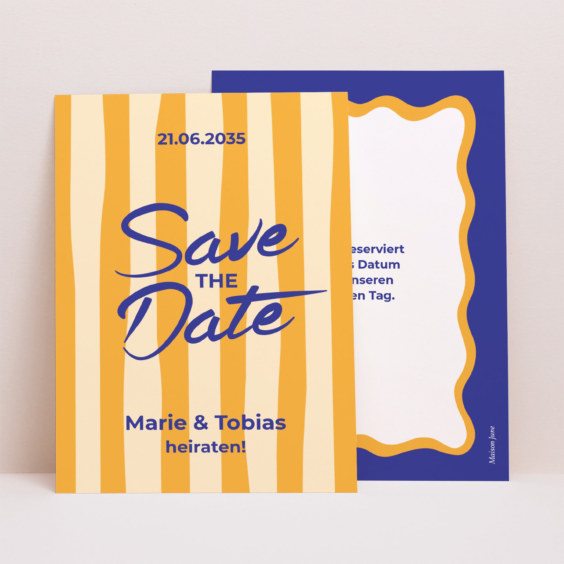 Save the date Karte Hochzeit Porträt Wie ein Sommergefühl foto N° 1