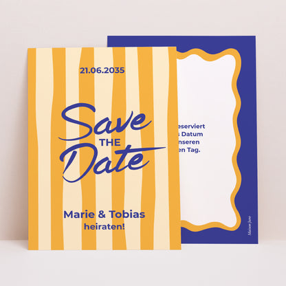 Save the date Karte Hochzeit Porträt Wie ein Sommergefühl foto N° 1