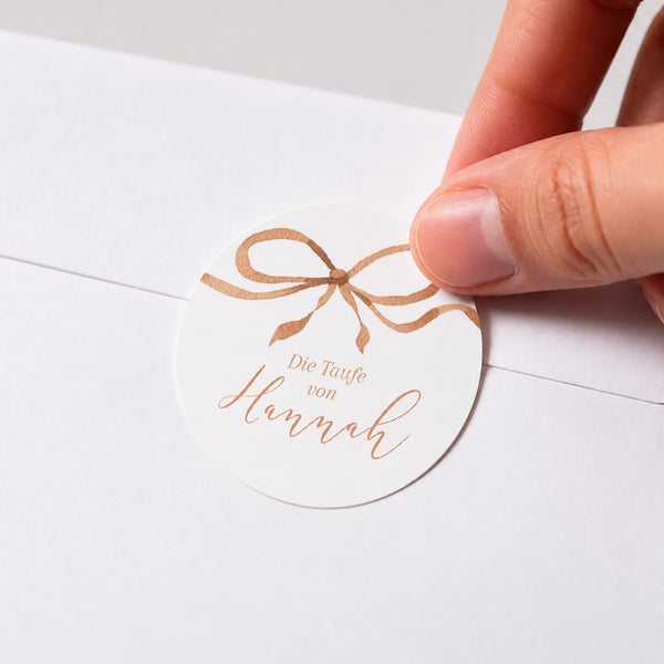 Sticker Taufe Rund Schönes Geschenk foto