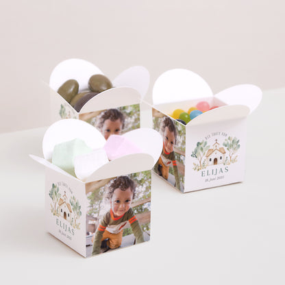 Geschenkbox Taufe Schmetterlingsöffnung Schöne Kirche foto N° 3