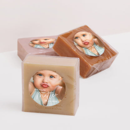 Sticker Taufe Rund Einzelbaby foto N° 3