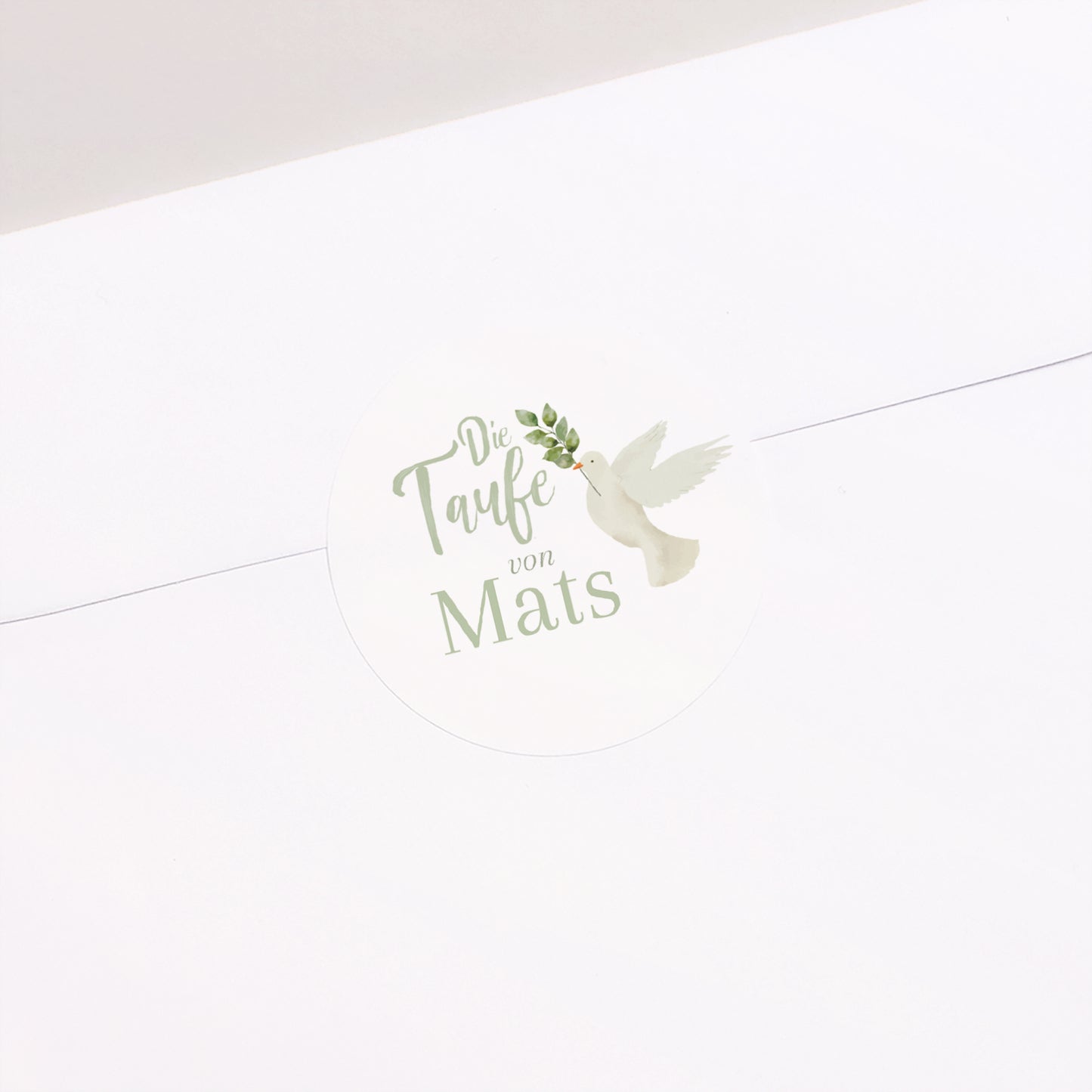 Sticker Taufe Rund Die Ankündigung der Taube foto N° 2