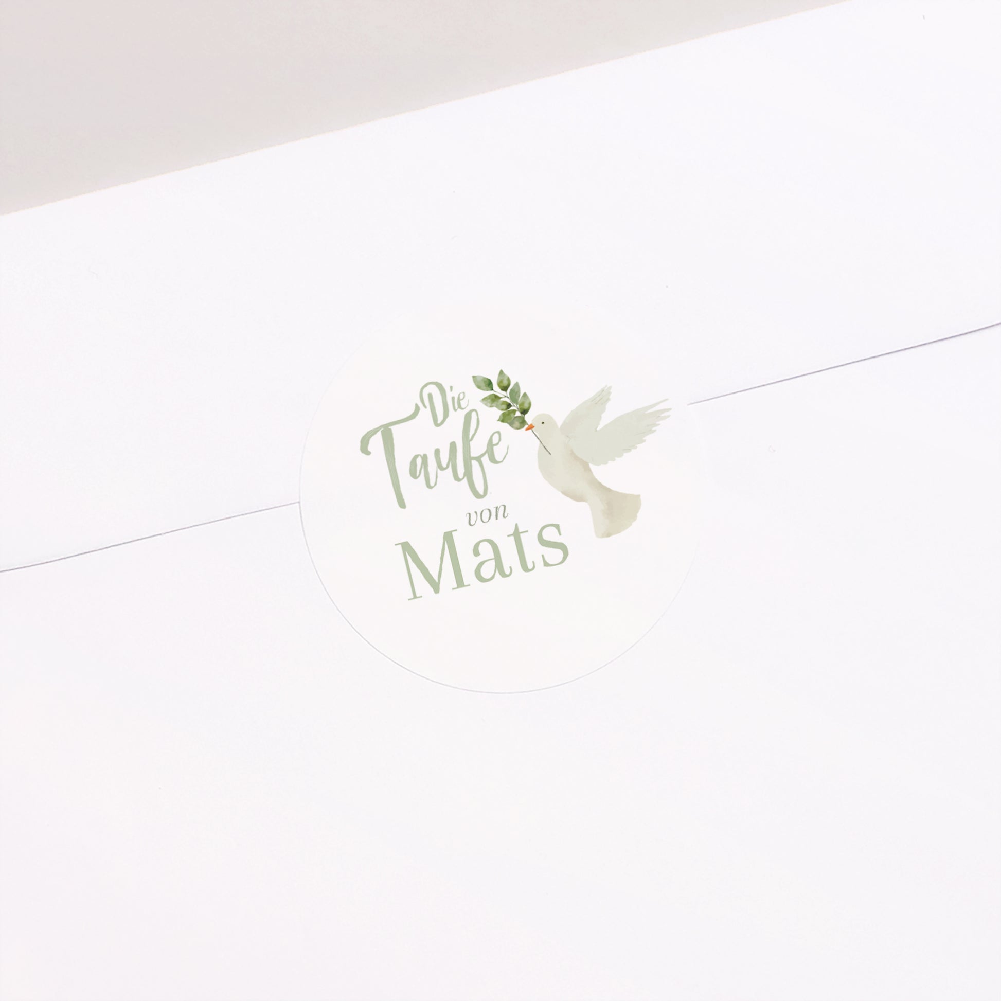 Sticker Taufe Rund Die Ankündigung der Taube foto N° 2