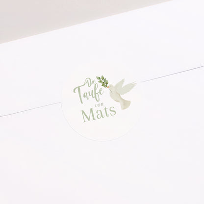 Sticker Taufe Rund Die Ankündigung der Taube foto N° 2