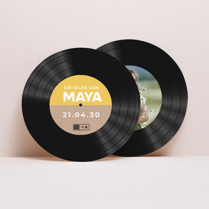 Taufeinladung Schallplattenhülle Vinyl der Hoffnung foto N° 4