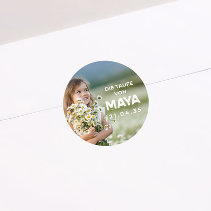 Sticker Taufe Rund Vinyl der Hoffnung foto N° 2