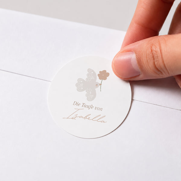 Sticker Taufe Rund foto