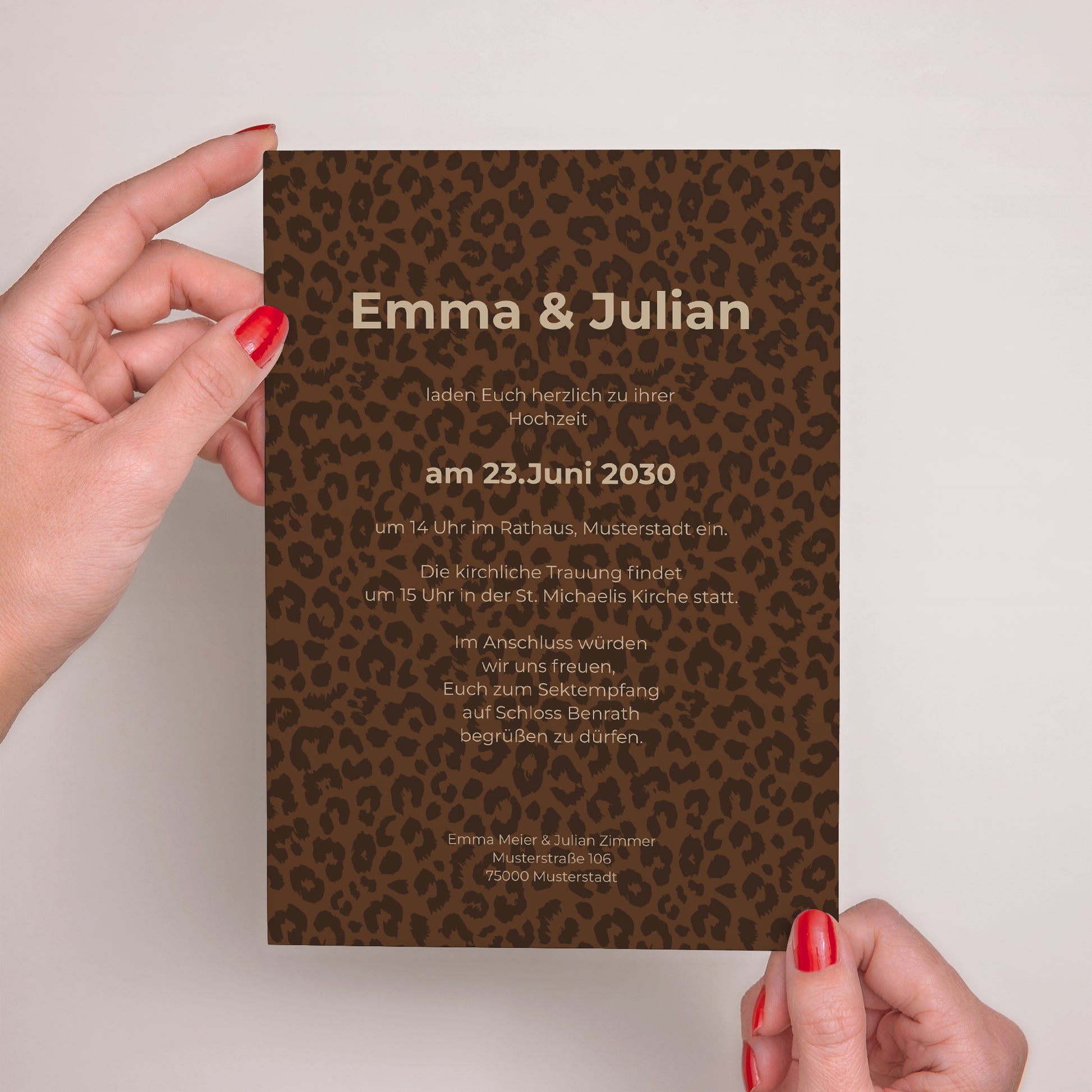 Hochzeitseinladung Porträt Jungle Glam foto N° 2