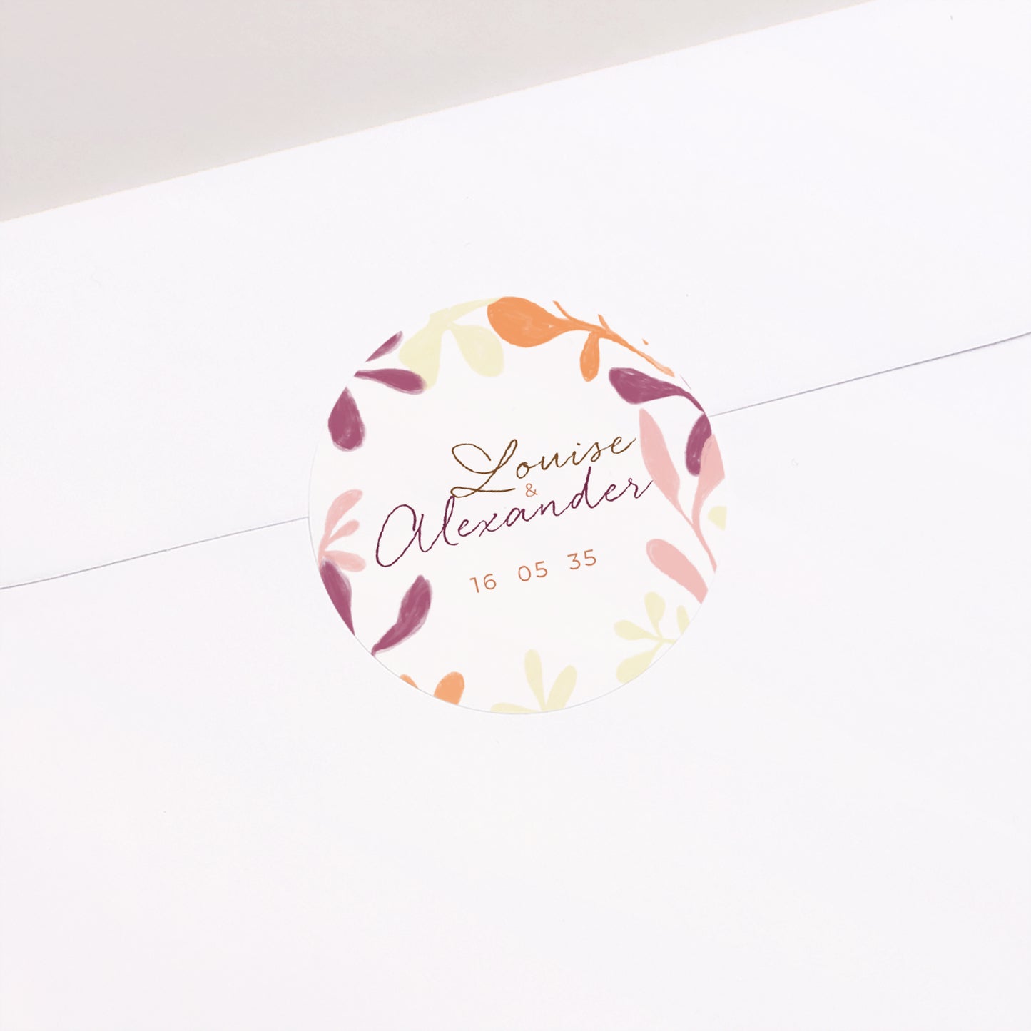 Sticker Hochzeit Rund Liebeswahnsinn foto N° 2
