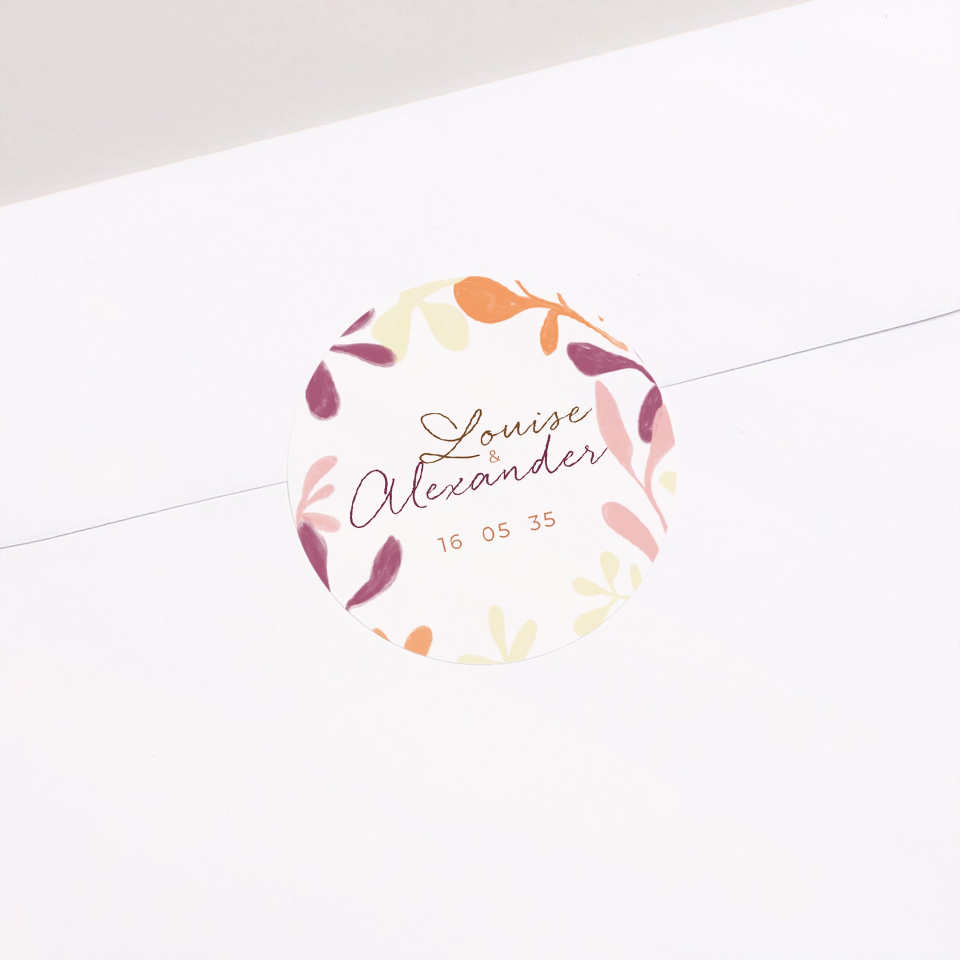 Sticker Hochzeit Rund Liebeswahnsinn foto N° 2