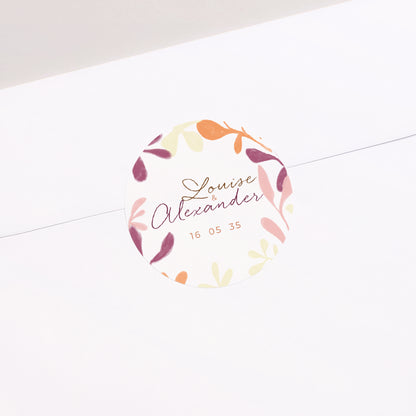 Sticker Hochzeit Rund Liebeswahnsinn foto N° 2