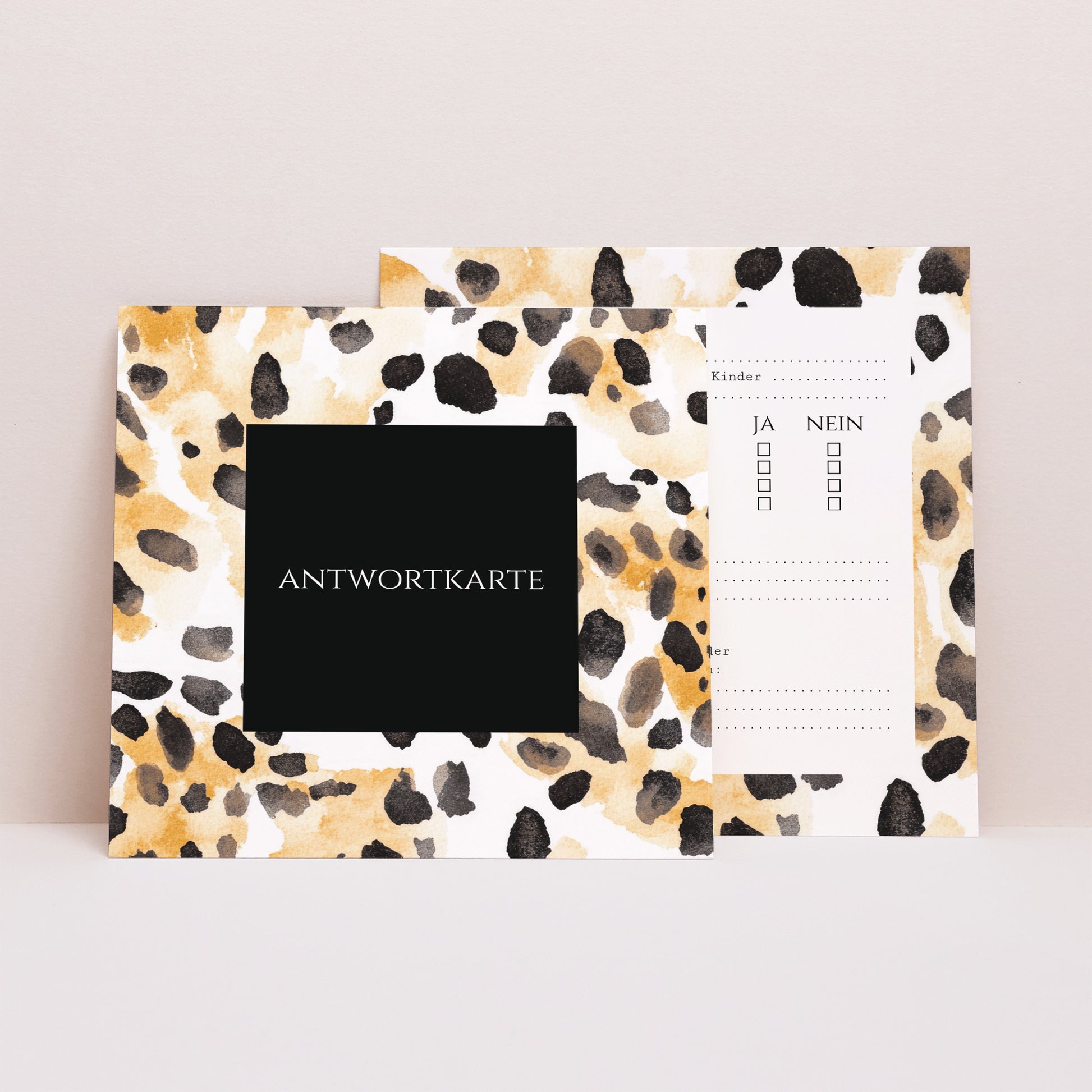 Antwortkarte Hochzeit Quadrat Savannah Geist foto N° 1