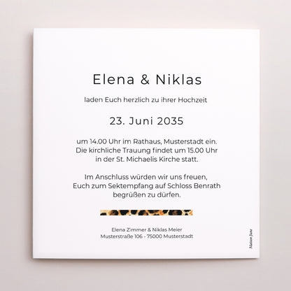 Hochzeitseinladung Schallplattenhülle Panthera foto N° 3