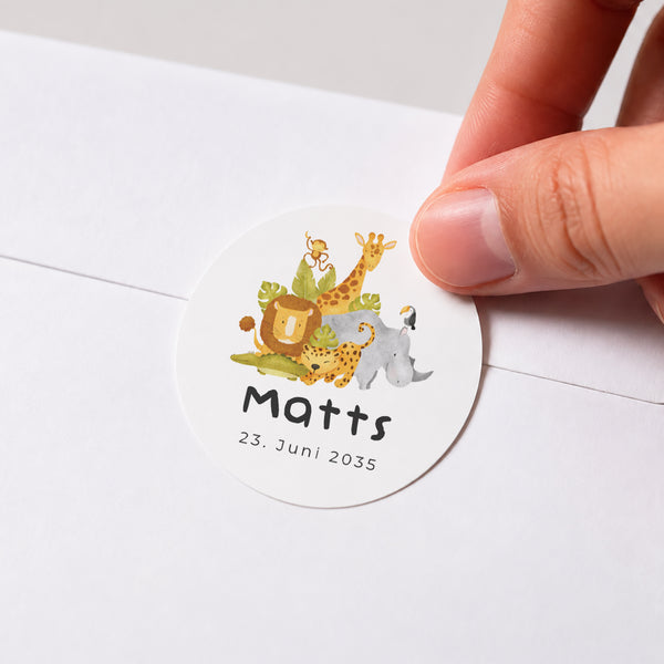 Sticker Geburt Rund WildAura foto