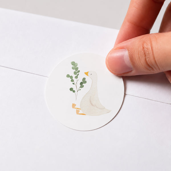 Sticker Geburt Rund Feder der Sanftheit foto