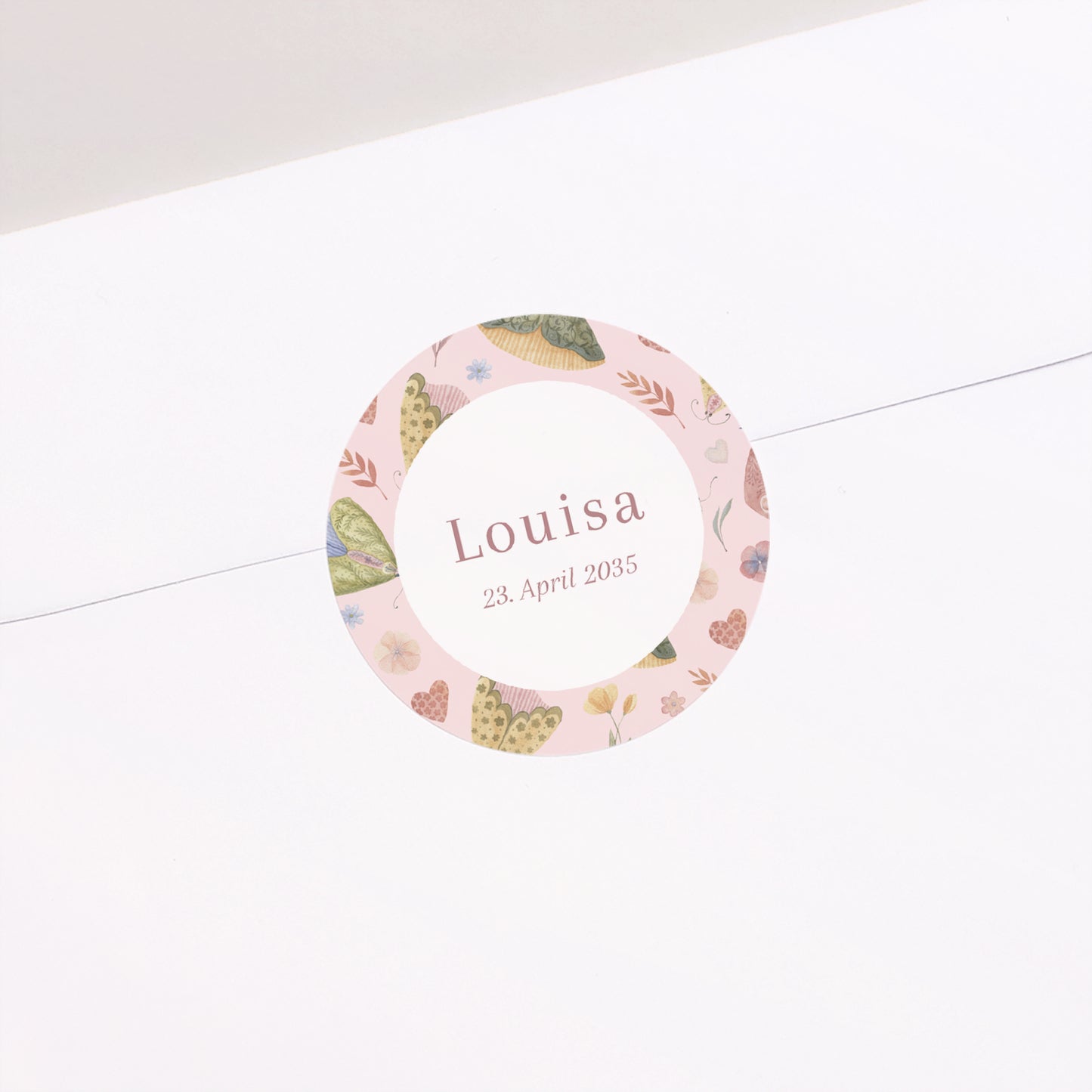 Sticker Geburt Rund Ein Herzschlag der Liebe foto N° 2