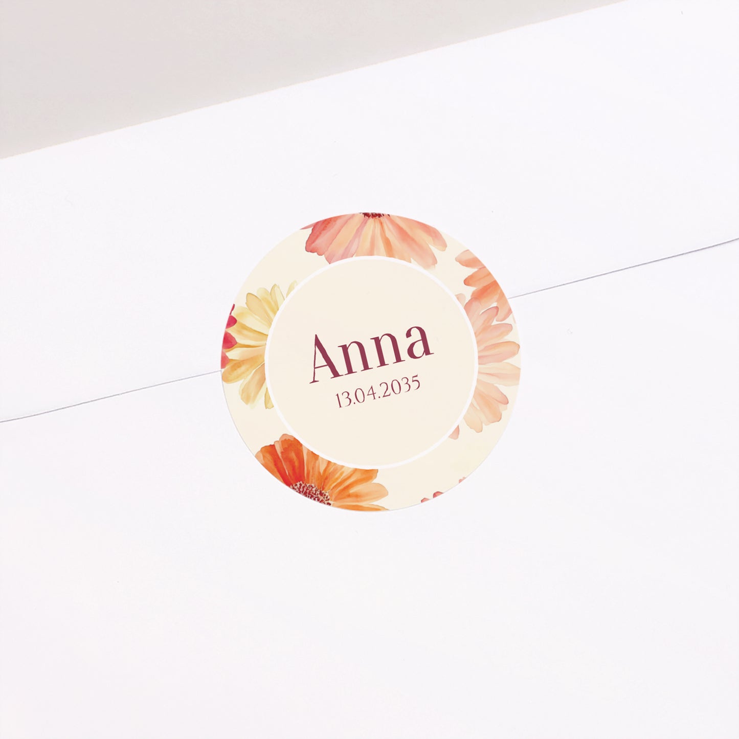 Sticker Geburt Rund Ein Liebesblatt foto N° 2