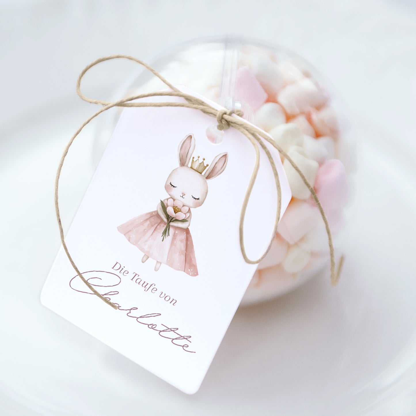 Geschenkbox Taufe Ball mit Wimpel-Etikett Prinzessin des geheimen Gartens foto N° 1