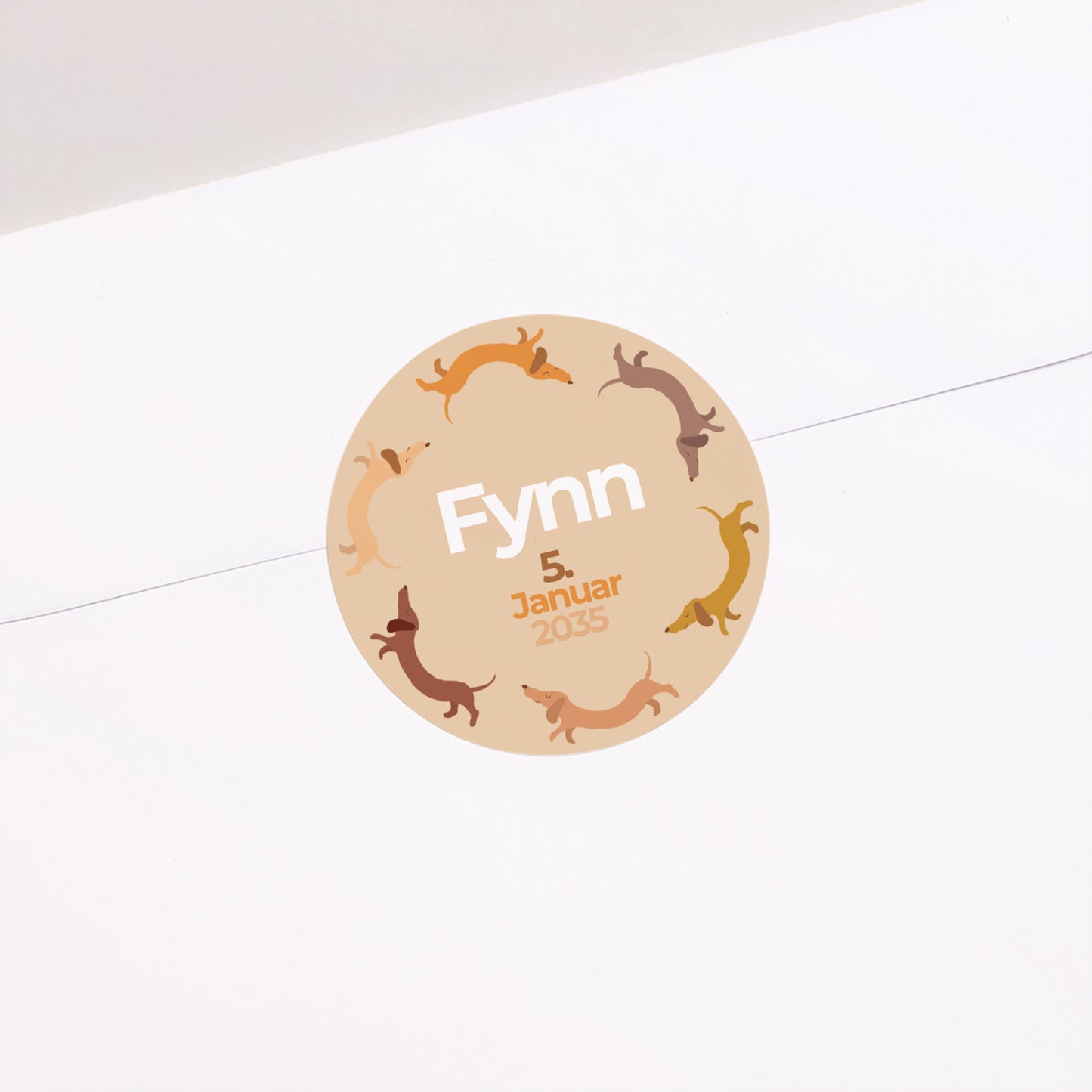 Sticker Geburt Rund Hot Dog foto N° 2