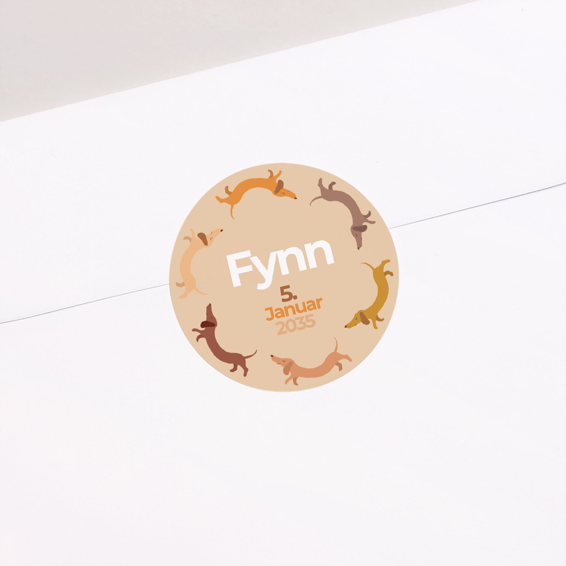 Sticker Geburt Rund Hot Dog foto N° 2