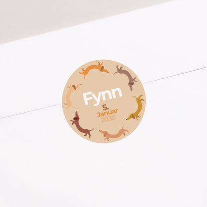 Sticker Geburt Rund Hot Dog foto N° 2