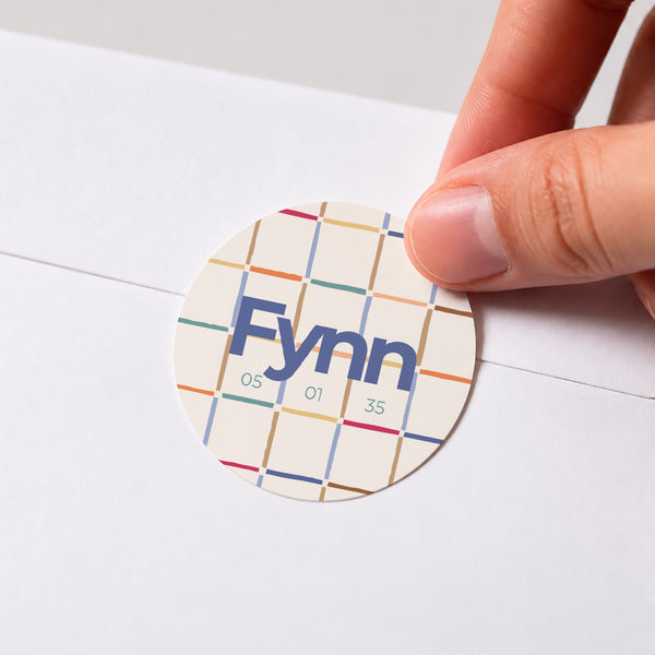 Sticker Geburt Rund Quadrat foto