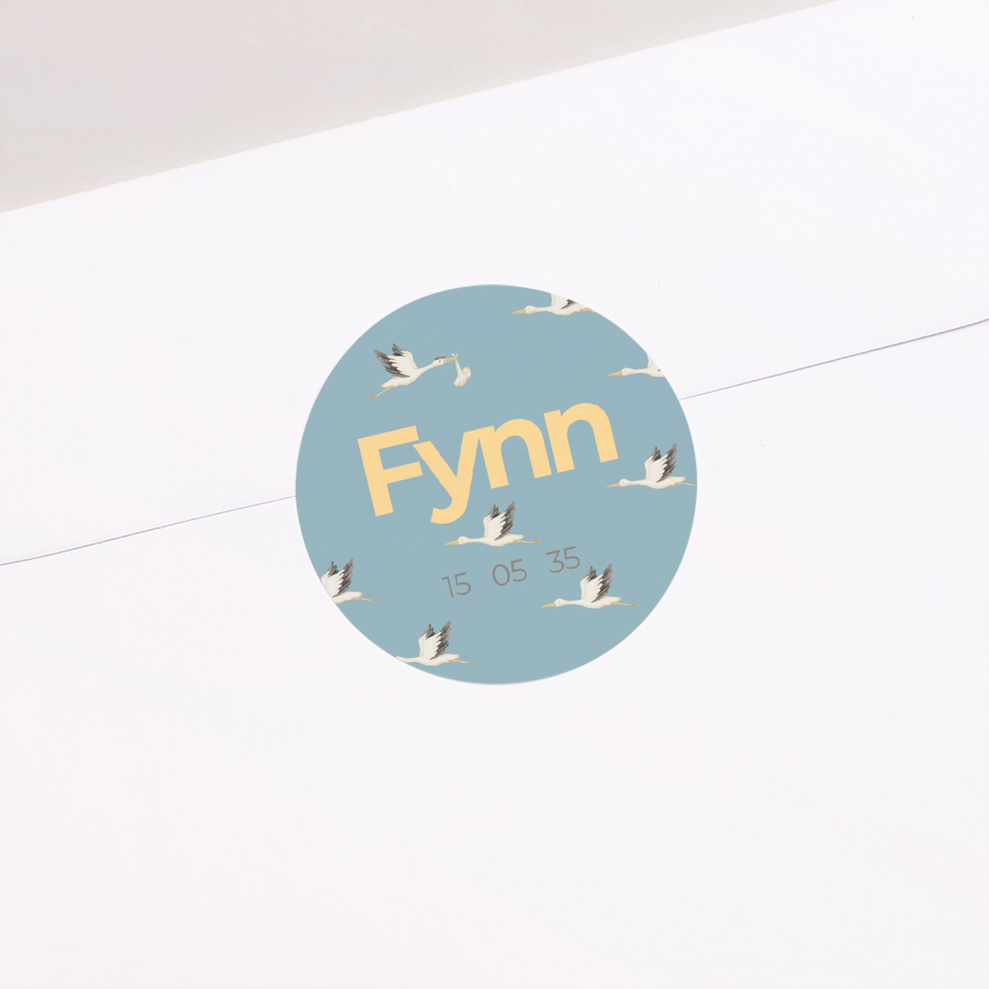 Sticker Geburt Rund Sonderlieferung foto N° 2