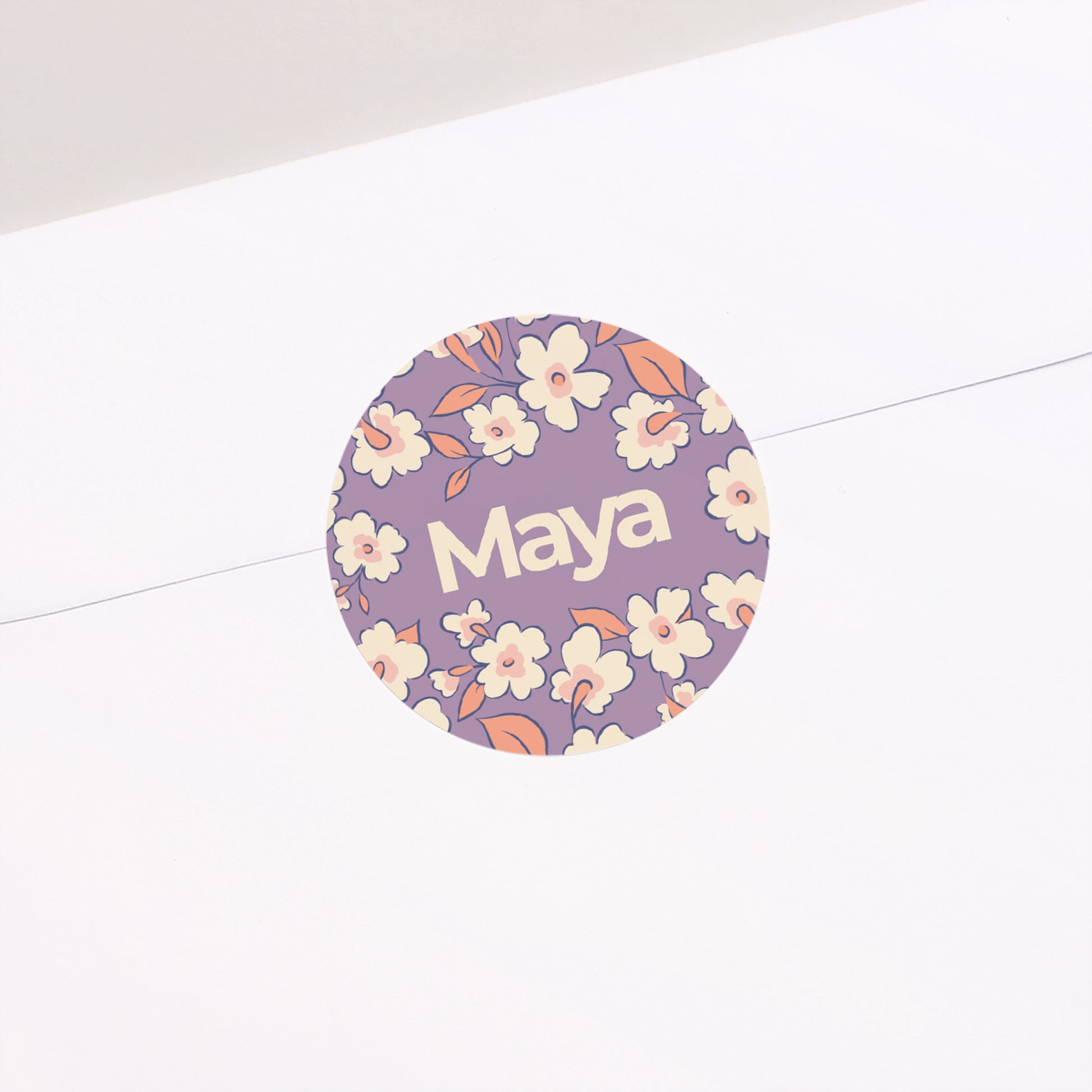 Sticker Geburt Rund Blumig foto N° 2
