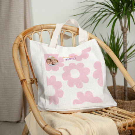 Tote bag Objekte Tragehenkel Grosse Blumen