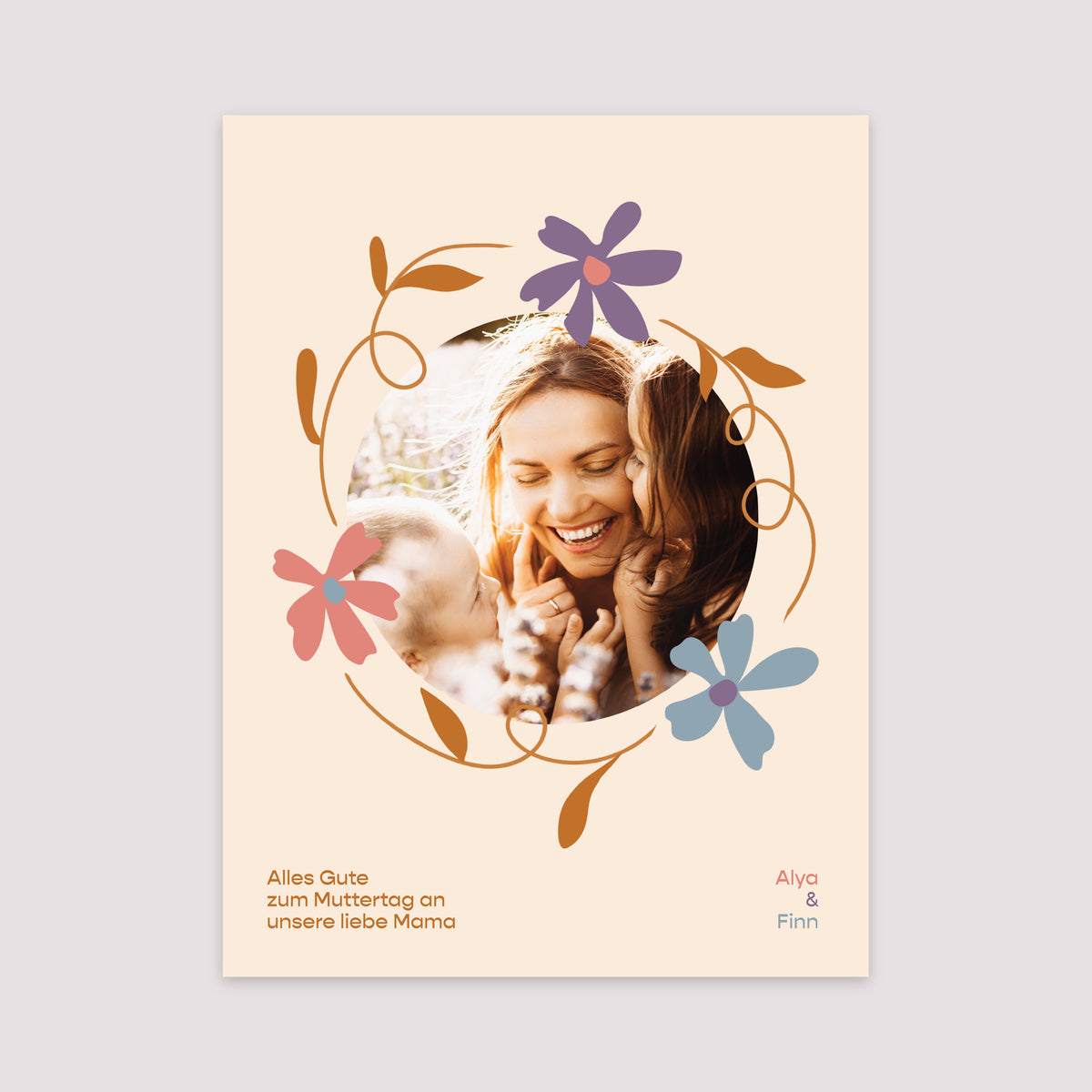 Poster Objekte Porträt Blumenkranz foto N° 2