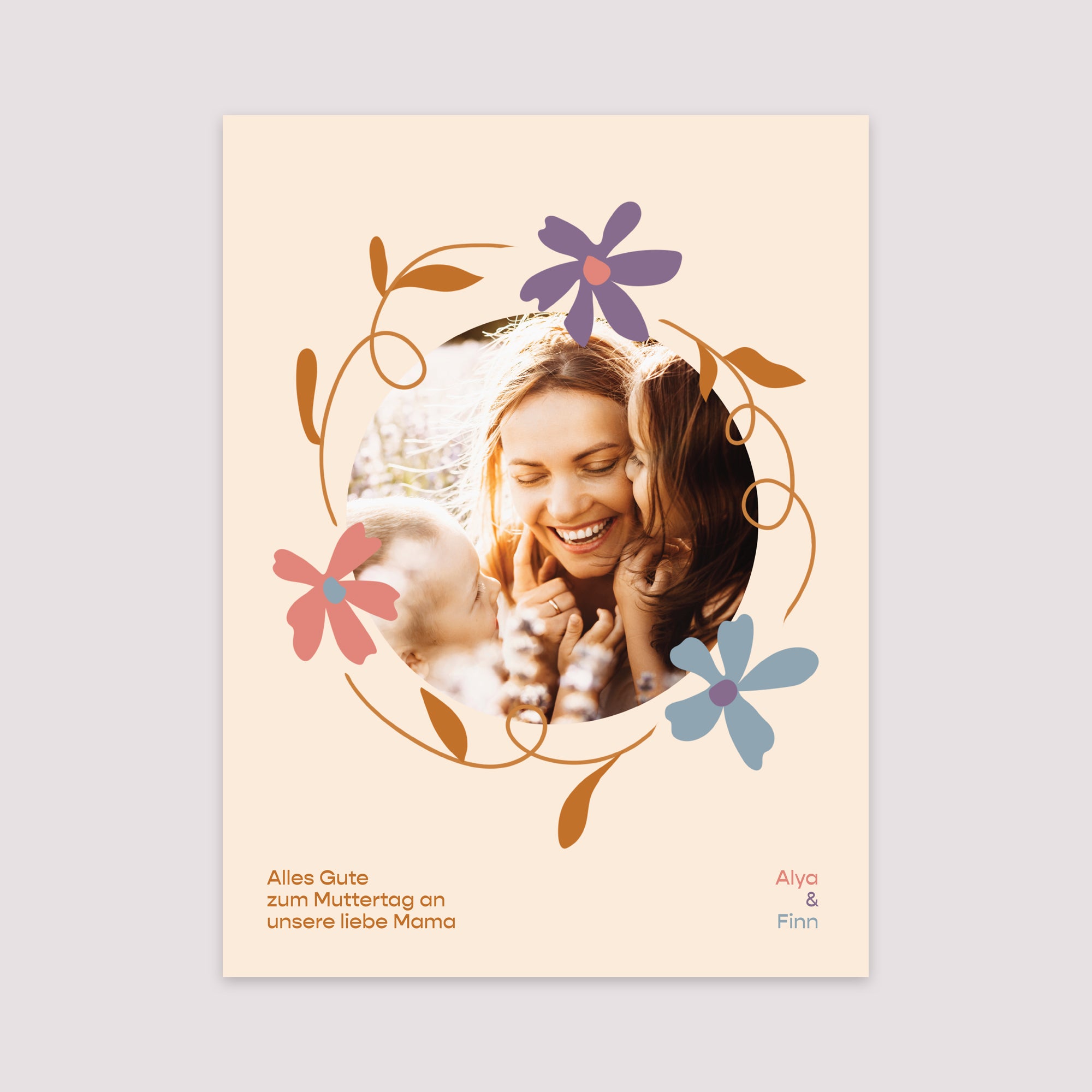 Poster Objekte Porträt Blumenkranz foto N° 2