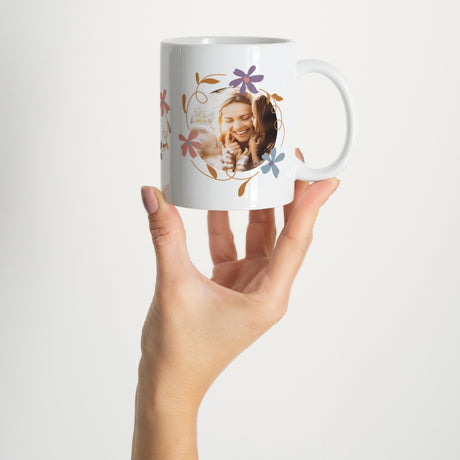 Tasse Objekte Weiß Blumenkranz