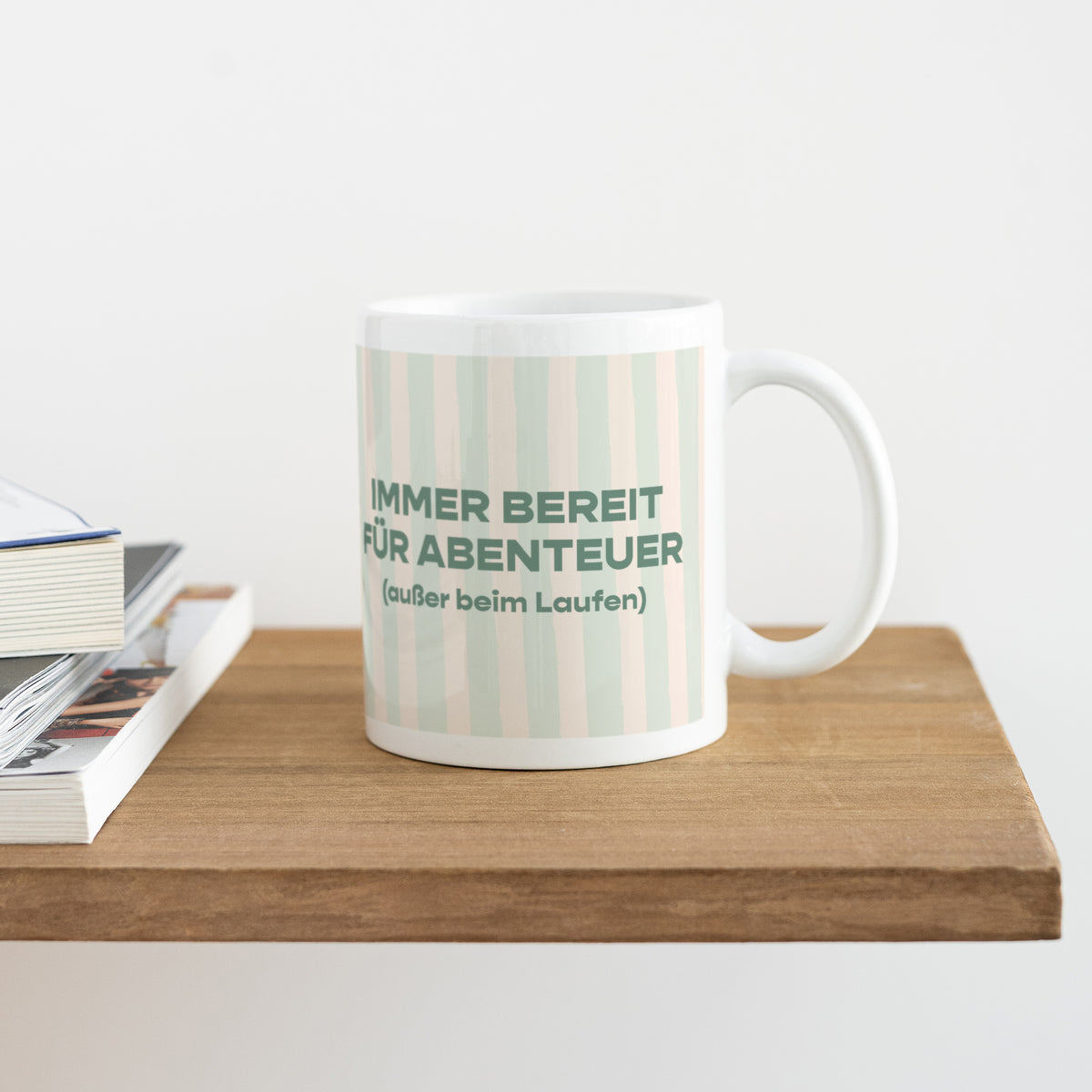 Tasse Objekte Weiß Immer bereit für Abenteuer foto N° 4