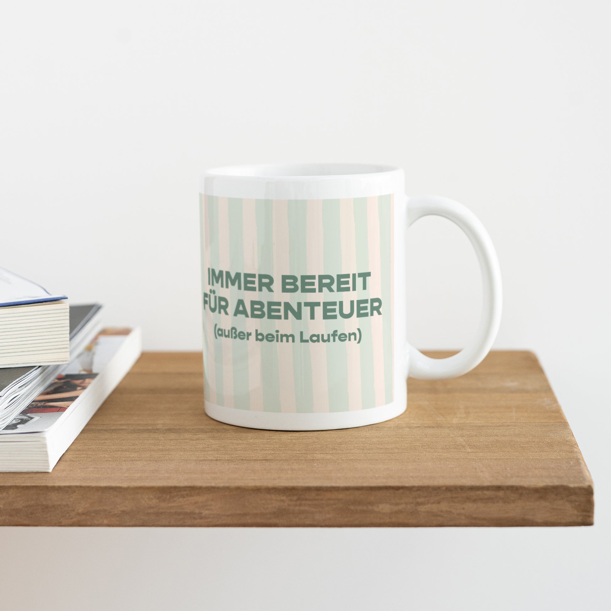 Tasse Objekte Weiß Immer bereit für Abenteuer foto N° 4