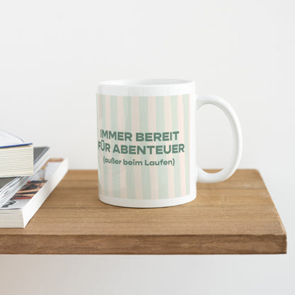 Tasse Objekte Weiß Immer bereit für Abenteuer foto N° 4