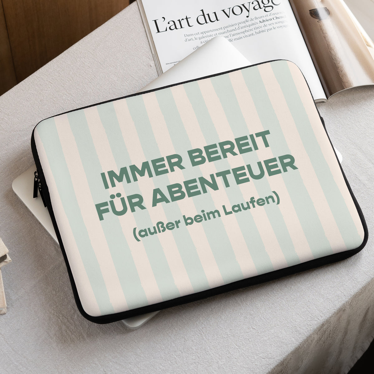 Laptophülle Objekte 15 Zoll Immer bereit für Abenteuer foto N° 1