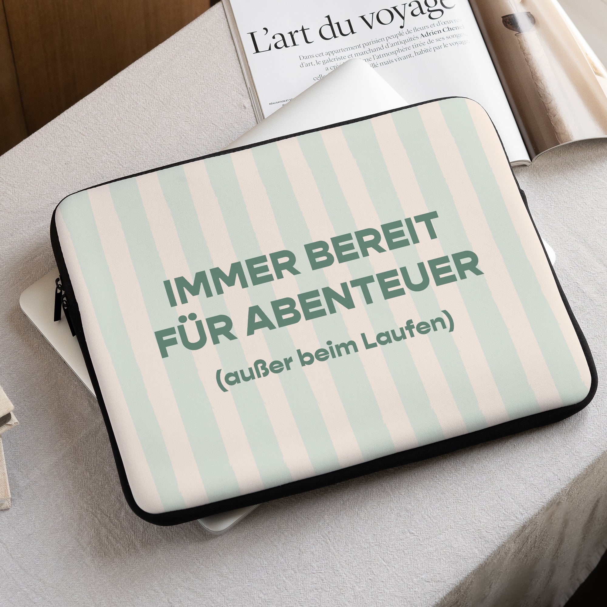 Laptophülle Objekte 15 Zoll Immer bereit für Abenteuer foto N° 1